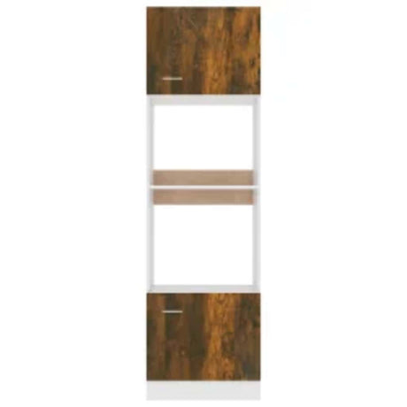 Microwave Cabinet Lyon Smoked Oak 60X57X207 Cm Engineered Wood