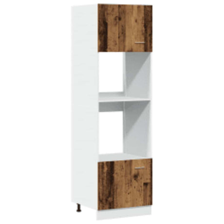 Microwave Cabinet Lyon Old Wood 60X57X207 Cm Engineered Wood
