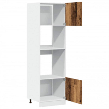 Microwave Cabinet Lyon Old Wood 60X57X207 Cm Engineered Wood