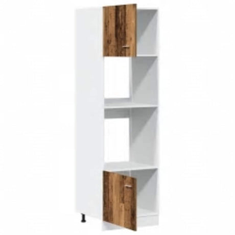 Microwave Cabinet Lyon Old Wood 60X57X207 Cm Engineered Wood