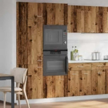 Microwave Cabinet Lyon Old Wood 60X57X207 Cm Engineered Wood