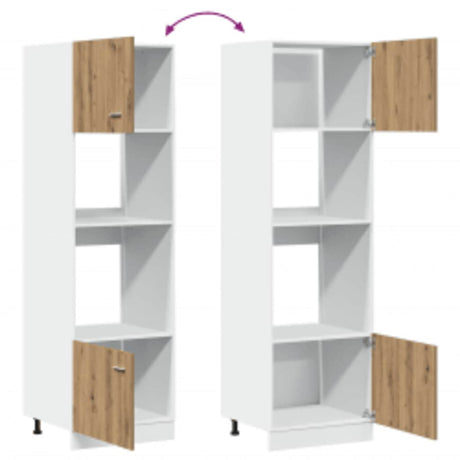 Microwave Cabinet Lyon Artisan Oak 60X57X207 Cm Engineered Wood