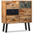 Side Cabinet with 6 Drawers Solid Reclaimed Teak 70x30x76 cm