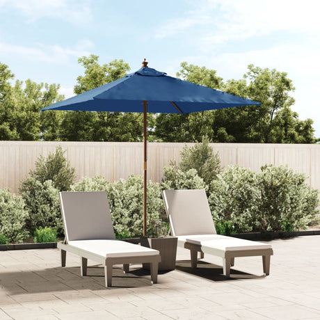 Garden Parasol with Wooden Pole Anthracite 198x198x231 cm