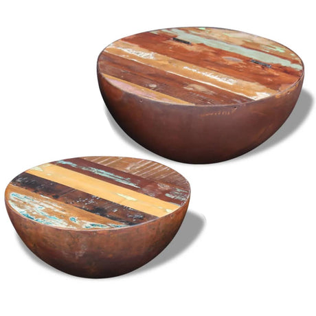 Bowl Shaped Coffee Table Solid Reclaimed Wood 60x60x30 cm