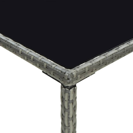 5 Piece Garden Bar Set Poly Rattan Grey