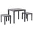 Garden Table with 2 Benches Plastic White