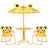 3 Piece Kids' Garden Bistro Set with Parasol Green