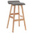 Bar Stool Light Grey Fabric