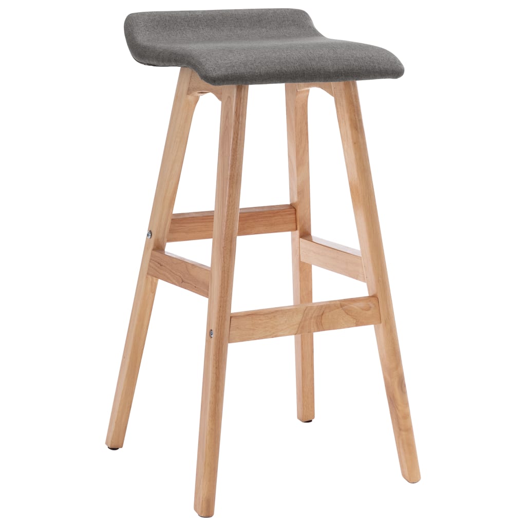Bar Stool Light Grey Fabric