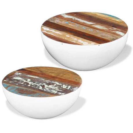 Bowl Shaped Coffee Table Solid Reclaimed Wood 60x60x30 cm
