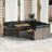 9 Piece Garden Sofa Set with Cushions Beige Poly Rattan Acacia