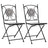 Mosaic Bistro Chairs 2 pcs Brown Ceramic