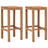 Bar Stools 2 pcs Solid Teak Wood