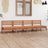 4 Piece Garden Lounge Set White Solid Pinewood