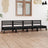 4 Piece Garden Lounge Set White Solid Pinewood