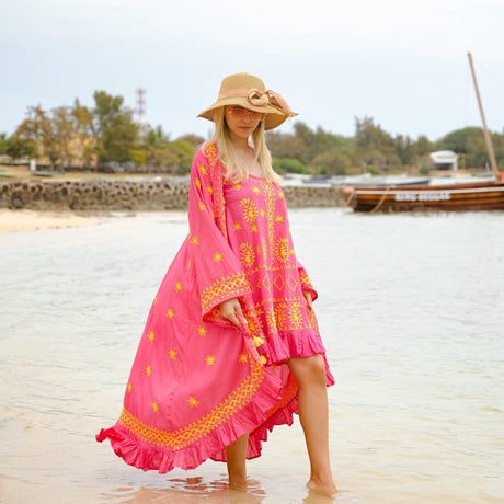 Serene Shores Two-Piece Pink Dress - Breathing Soul
