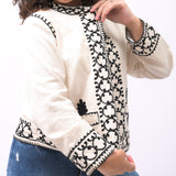 Tranquil Oasis Artisan-Crafted Embroidered Blazer - Breathing Soul