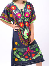 Chakra Kaftan Dress: A Colorful Oasis of Serene Elegance - Breathing Soul