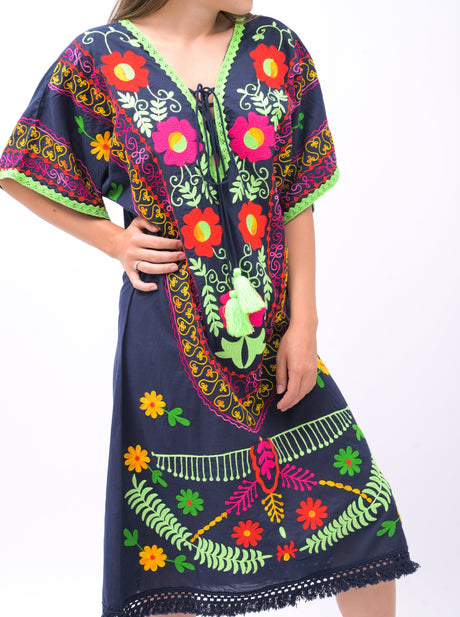 Chakra Kaftan Dress: A Colorful Oasis of Serene Elegance - Breathing Soul