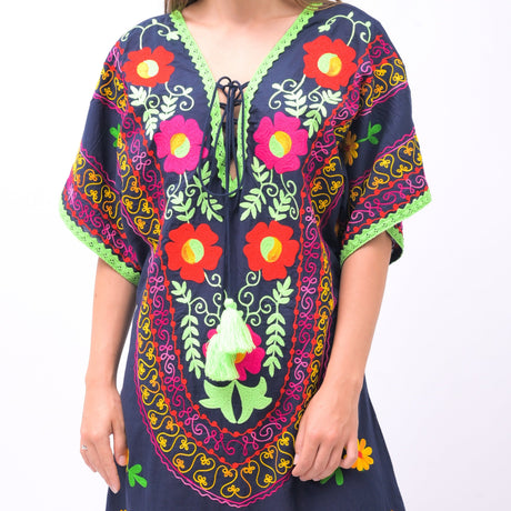 Chakra Kaftan Dress: A Colorful Oasis of Serene Elegance - Breathing Soul