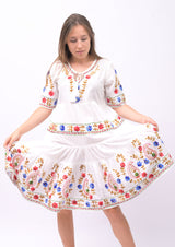 Peaceful Breeze: A Handmade Embroidered Kaftan Dress