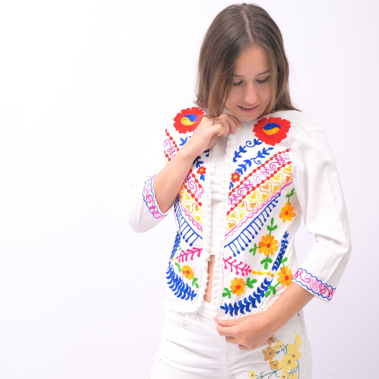 Blissful Escape Handmade Embroidery Blazer - Breathing Soul