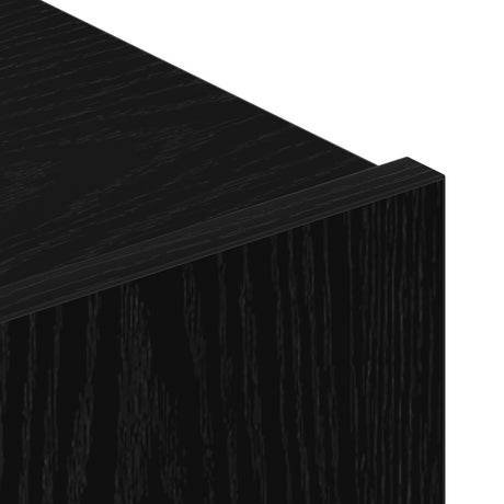 2 Piece Tv Cabinet Set Black Engineered Wood