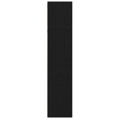 3 Piece Wall-Mounted Tv Cabinet Set Black Oak Engineered Wood