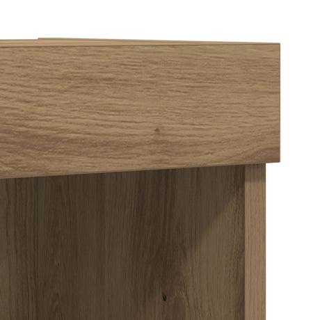 Tv Wall Cabinets With Led Lights 2 Pcs Artisan Oak 80X30X30 Cm