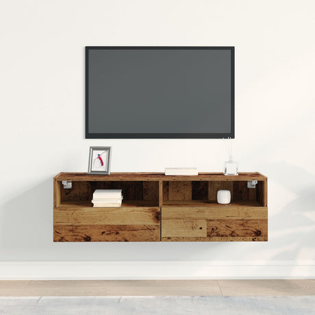Tv Wall Cabinet Old Wood 100X30X30 Cm Engineered Wood
