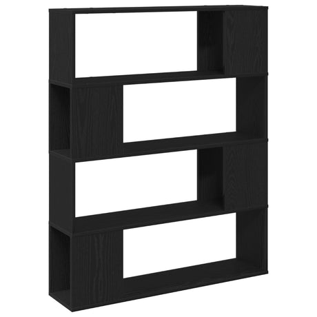 Tv Cabinet Black Oak Engineered Wood 100 X 24 X 124 Cm