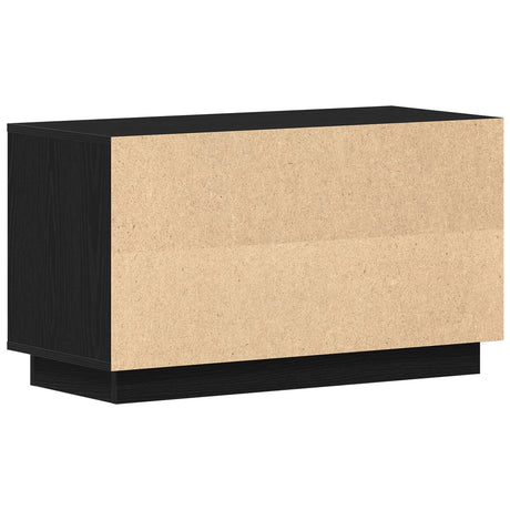 Tv Cabinet Black Oak 80X35X45 Cm Engineered Wood
