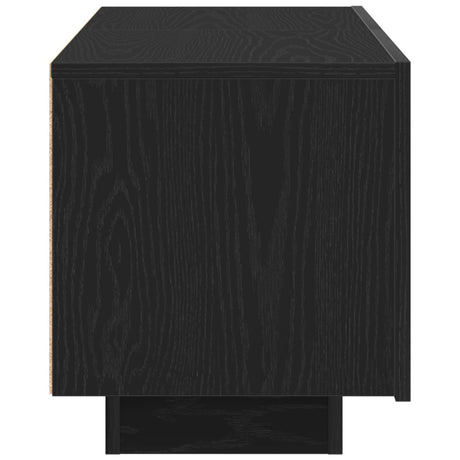 Tv Stand Black Oak 100X35X40 Cm Made Of Engineered Wood