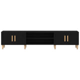 Tv Cabinet Black Oak 180X31,5X40 Cm Engineered Wood