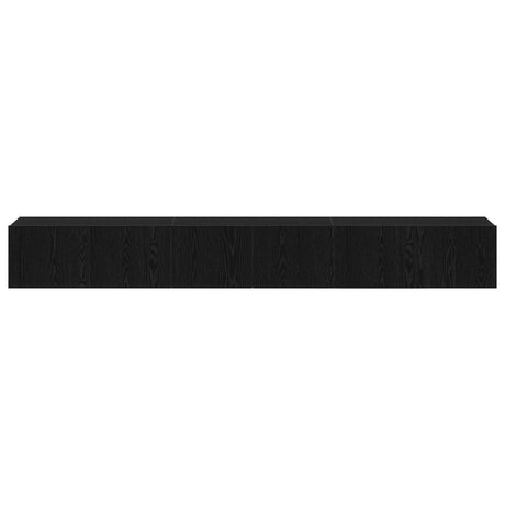 3 Piece Tv Cabinet Set Black Engineered Wood