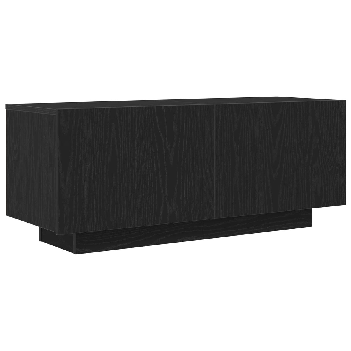 Tv Stand With Led Lights - Black Oak - 300X35X40 Cm - Made From Engineered Wood
