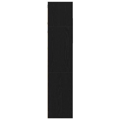 3 Piece Tv Cabinet Set Wall-Mounted Black Oak Engineered Wood