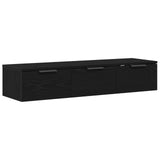 Black Oak Wall Cabinet 102X30X20 Cm Made Of Engineered Wood