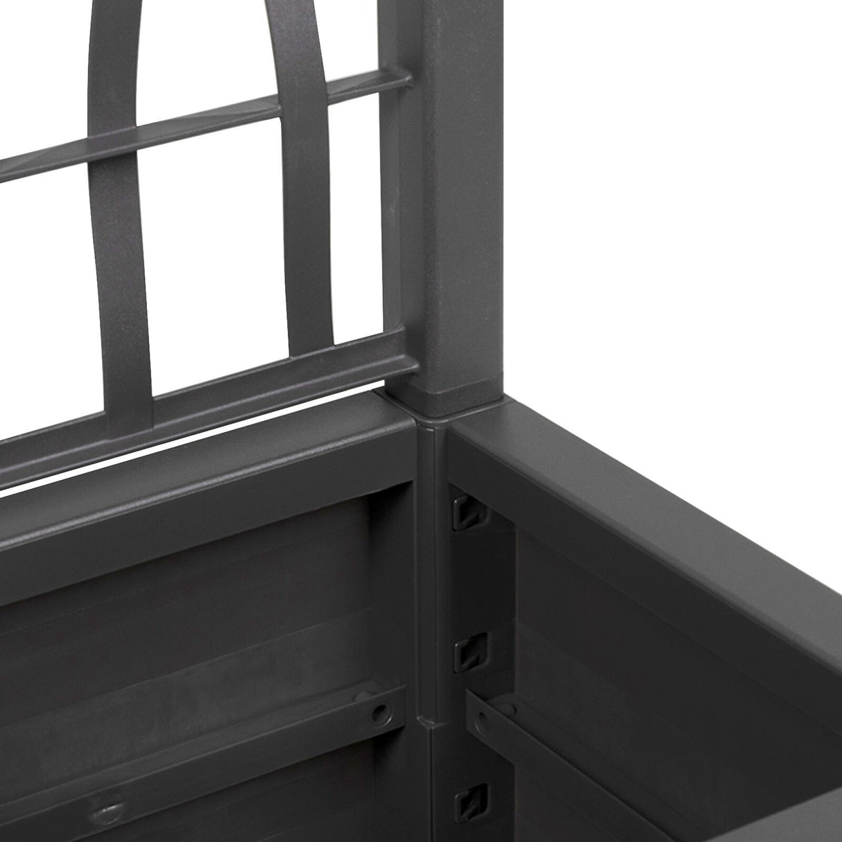 Garden Planter With Trellis - 36X36X140 Cm