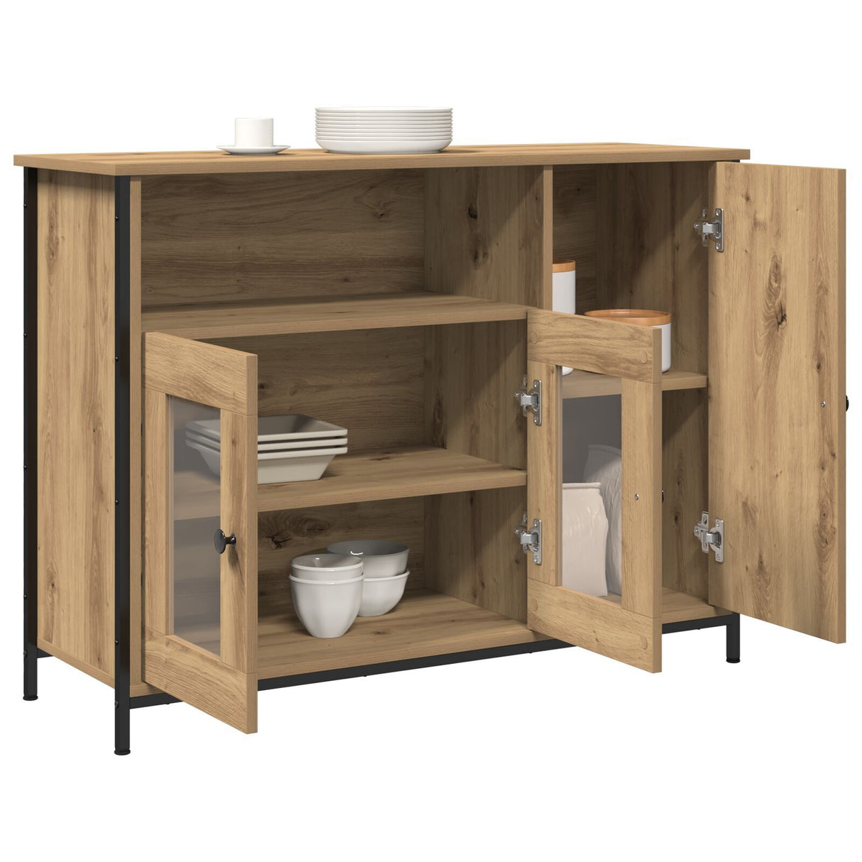 Sideboard Artisan Oak 100X35X75 Cm Engineered Wood