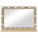 Vanity Mirror Sonoma Oak Engineered Wood, Glass 80 X 55 X 18 Cm