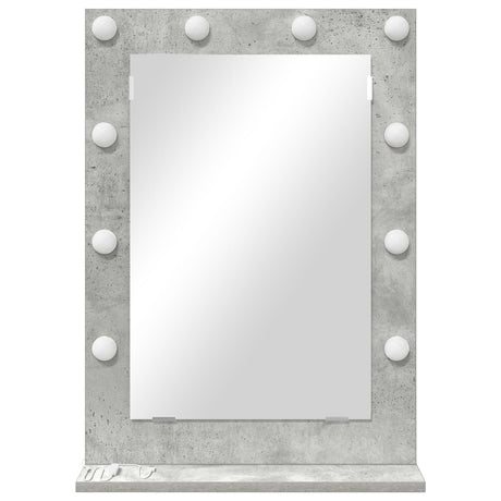 Vanity Mirror Concrete Grey Concrete 70 X 50 X 18 Cm Mirror
