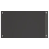 Kitchen Backsplash Dark Grey 70X40X0.6 Cm Tempered Glass