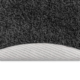Shaggy Rug With Latex Backing Dark Grey Ø90 Cm