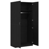 Wardrobe Black Oak Engineered Wood 90X52X200 Wardrobe