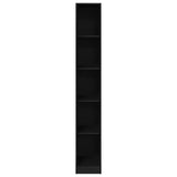 Black Oak Wardrobe - 30X50X200 Cm, Made From Engineered Wood