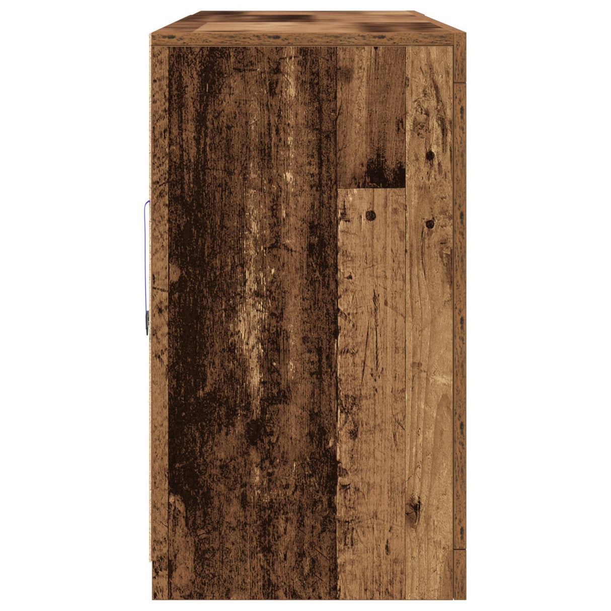 Sideboard With Led Lights Old Wood 202X37X67 Cm Engineered Wood