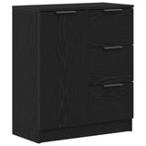 Sideboards 2 Pcs Black Oak 60X30X70 Cm Engineered Wood