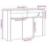 Sideboard Engineered Wood 116 X 30 X 75 Cm Sideboard